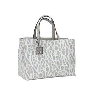 ARMANI EXCHANGE – Borsa Donna Shopper Media con Doppi Manici e Tracolla