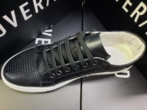 OVER/D – SNEAKERS TRAFORATA PELLE NERA