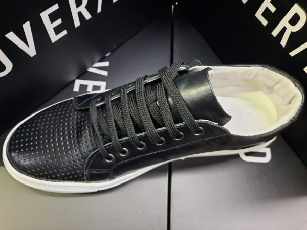 OVER/D – SNEAKERS TRAFORATA PELLE NERA