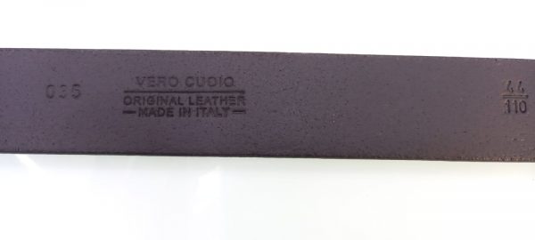 CINTURA UOMO VERO CUOIO NERA