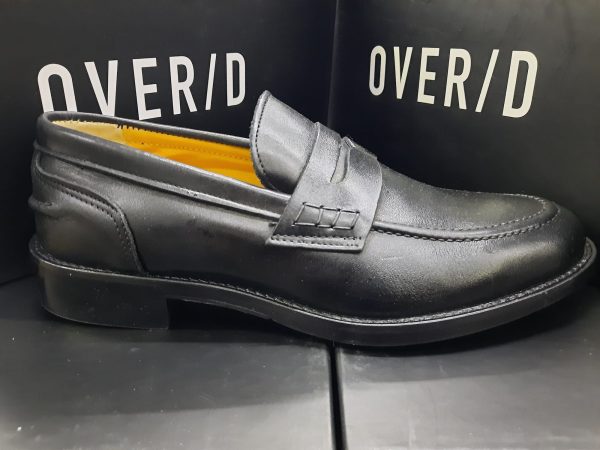 OVER/D – MOCASSINO PELLE NERO