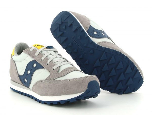 SAUCONY – SCARPE BAMBINO JAZZ ORIGINAL GRIGIO/BLUE/GIALLO