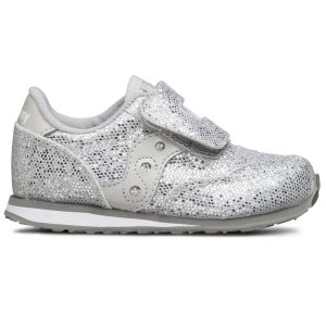 SAUCONY – SCARPE BAMBINI PICCOLI BABY JAZZ HOOK & LOOP SILVER/ SPARKLE