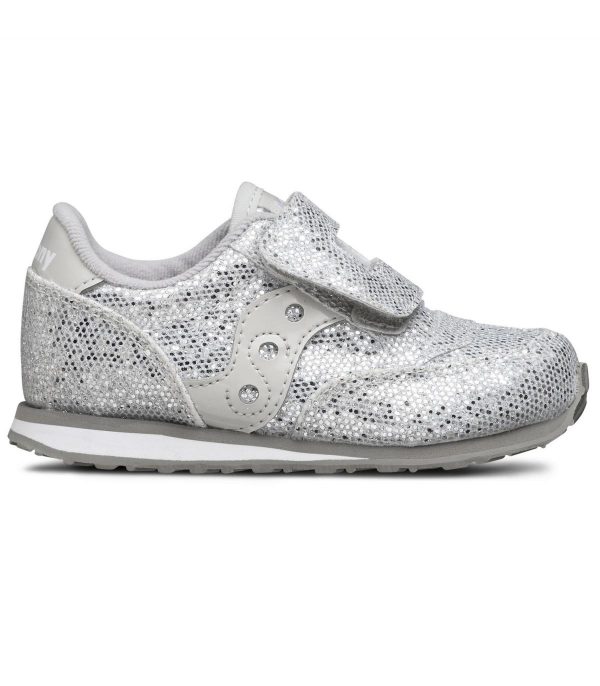 SAUCONY – SCARPE BAMBINI PICCOLI BABY JAZZ HOOK & LOOP SILVER/ SPARKLE