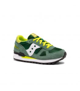 SAUCONY – SCARPE BAMBINO SHADOW ORIGINAL VERDE/BIANCO