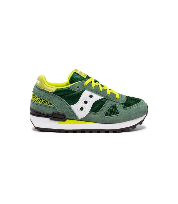 SAUCONY – SCARPE BAMBINO SHADOW ORIGINAL VERDE/BIANCO