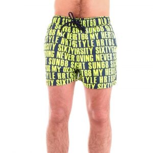 SUN68 – Costume UOMO BLUE CON LOGO FLUO