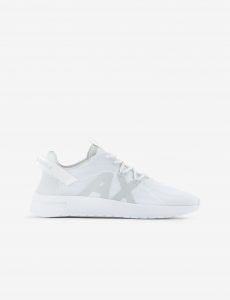 ARMANI EXCHANGE – Sneaker UOMO BIANCHE in nylon ripstop, rete e tessuto stretch