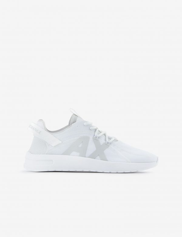 ARMANI EXCHANGE – Sneaker UOMO BIANCHE in nylon ripstop, rete e tessuto stretch