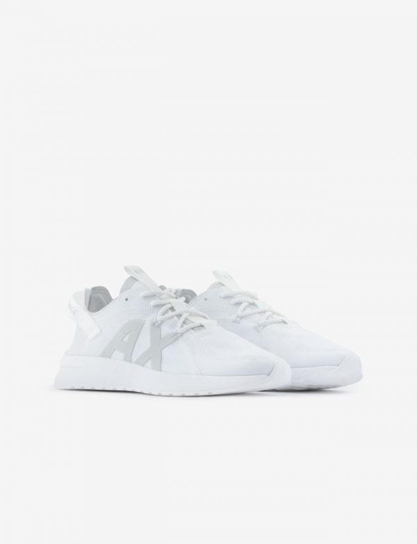 ARMANI EXCHANGE – Sneaker UOMO BIANCHE in nylon ripstop, rete e tessuto stretch