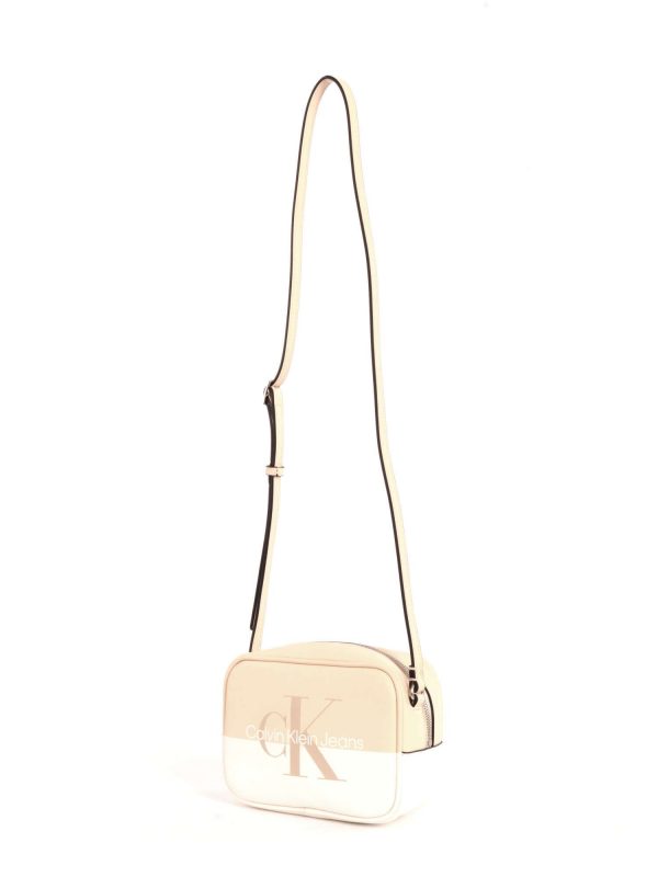 CALVIN KLEIN – Borsa Donna Borsetta con Tracolla Color-Block Rosa-Bianco