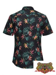 ONLY&SONS – CAMICIA UOMO NERA CON FANTASIA FLOREALE