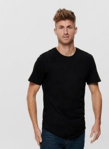 ONLY& SONS – T-SHIRT UOMO NERA STONDATA