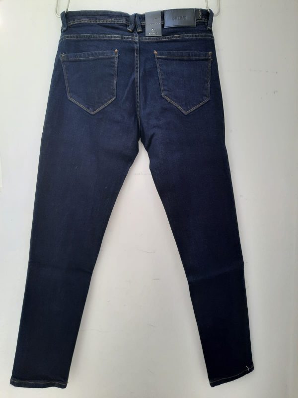 OVER/D – Jeans Uomo 5 Tasche Slim Super Skinny Blu Scuro