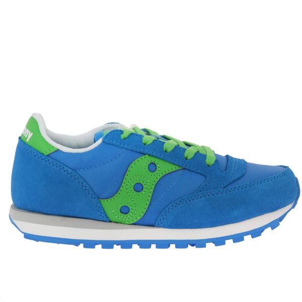 SAUCONY – SCARPE BAMBINO JAZZ ORIGINAL CELESTE/Verde