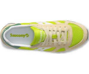 SAUCONY-SCARPE DONNA SHADOW ORIGINAL BEIGE/lime