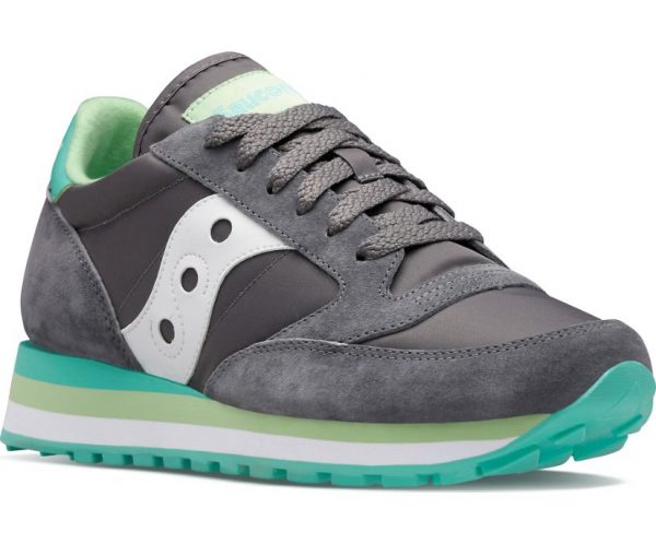 SAUCONY-SCARPE DONNA JAZZ TRIPLE ORIGINAL GRIGIO /Menta