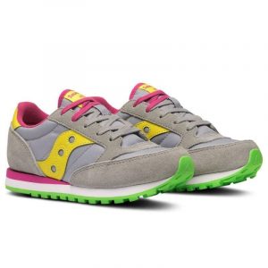 SAUCONY – SCARPE BAMBINO JAZZ ORIGINAL GRIGIO/Giallo