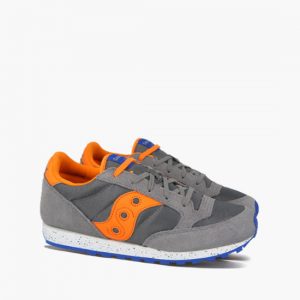 SAUCONY – SCARPE BAMBINO JAZZ ORIGINAL GRIGIO/ARANCIO/BLU