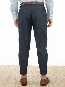 OVER-D- Pantaloni Chino Blu