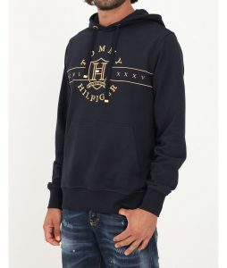 TOMMY HILFIGER – Felpa ICONS CON CAPPUCCIO E LOGO