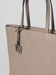 ARMANI EXCHANGE – Borsa Donna Shopper con Logo All-Over Impresso