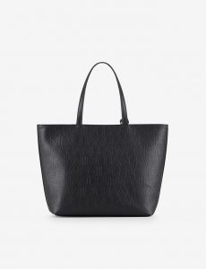 ARMANI EXCHANGE – Borsa Donna Shopper con Logo All-Over Impresso