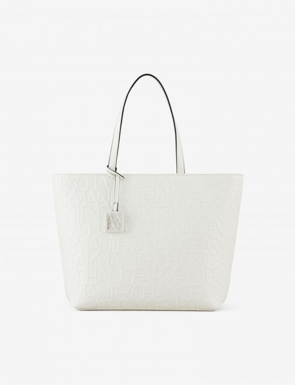 ARMANI EXCHANGE – Borsa Donna Shopper con Logo All-Over Impresso