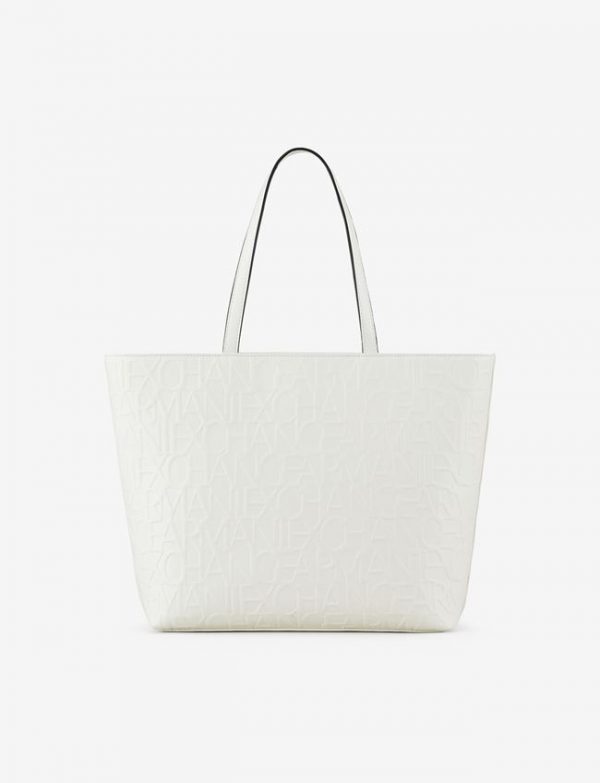 ARMANI EXCHANGE – Borsa Donna Shopper con Logo All-Over Impresso