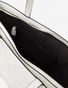 ARMANI EXCHANGE – Borsa Donna Shopper con Logo All-Over Impresso