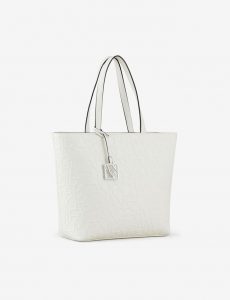 ARMANI EXCHANGE – Borsa Donna Shopper con Logo All-Over Impresso