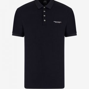 ARMANI EXCHANGE- Polo in cotone con scritta logo