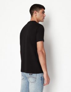 ARMANI EXCHANGE – T-shirt regular fit in cotone con logo cucito