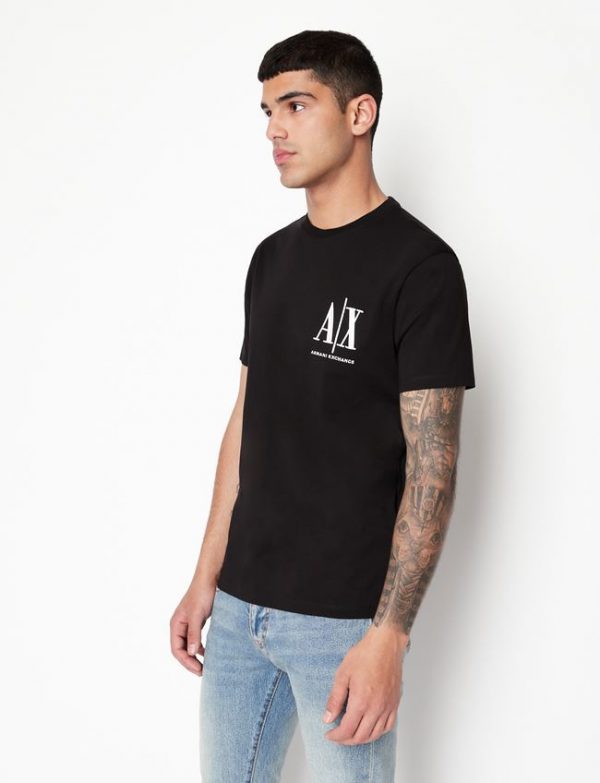 ARMANI EXCHANGE – T-shirt regular fit in cotone con logo cucito