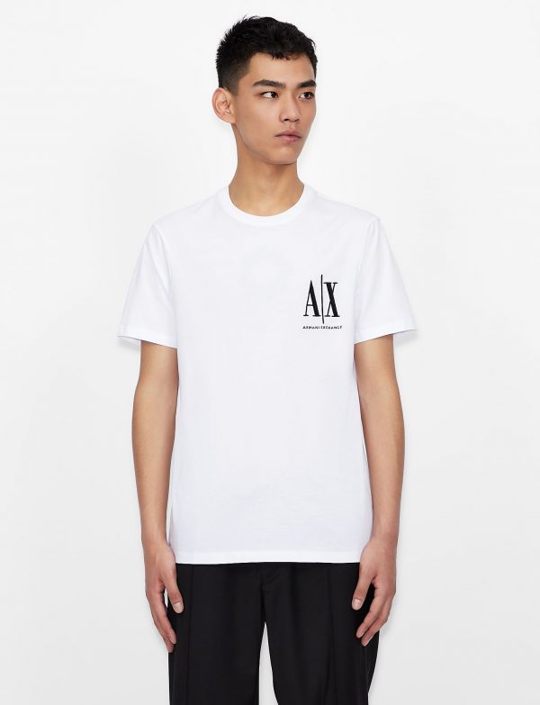 ARMANI EXCHANGE – T-shirt regular fit in cotone con logo cucito