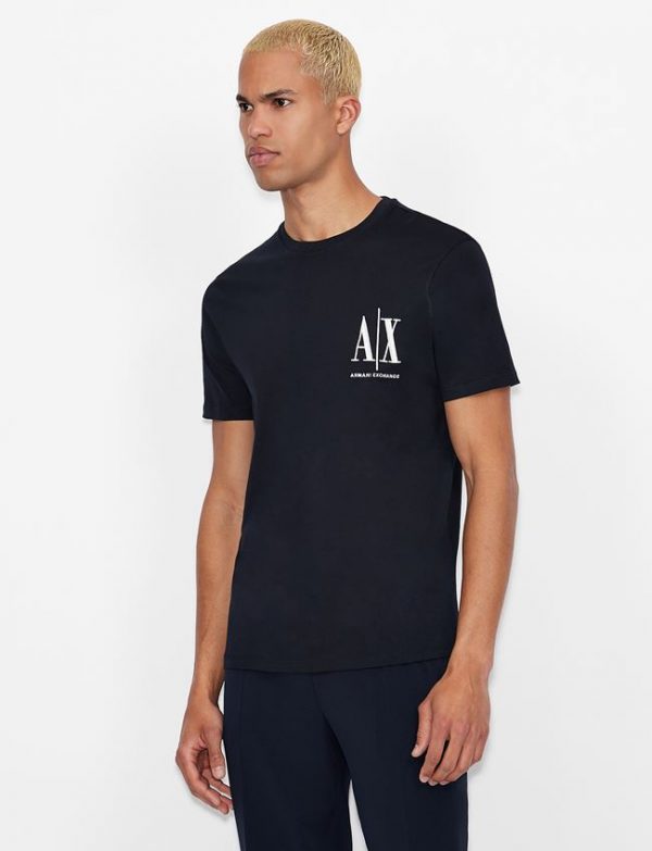 ARMANI EXCHANGE – T-shirt regular fit in cotone con logo cucito
