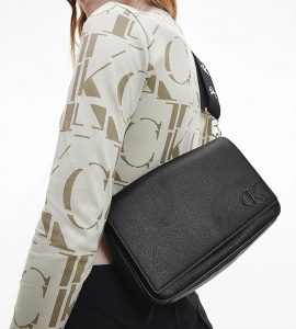 CALVIN KLEIN – Borsa Donna da Spalla Trasformabile Nero
