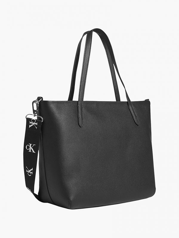 CALVIN KLEIN – Borsa Donna Tote in Ecopelle Martellata Nero
