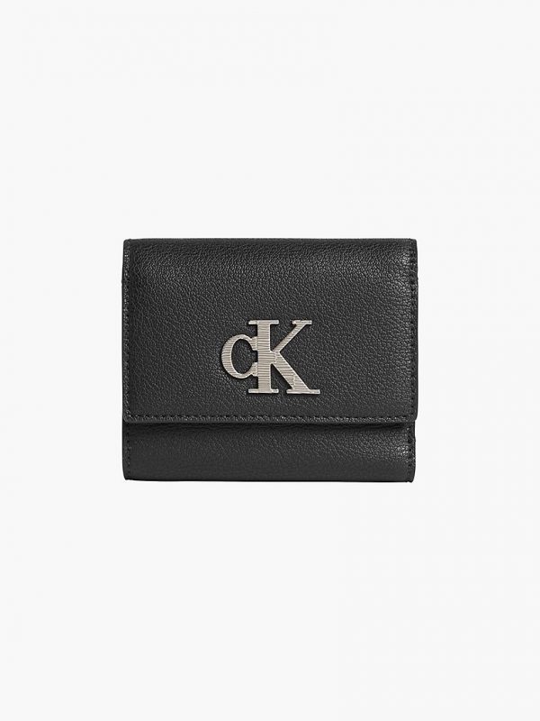 CALVIN KLEIN – Portafoglio Donna a Tre Ante Riciclato Nero