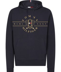 TOMMY HILFIGER – Felpa ICONS CON CAPPUCCIO E LOGO