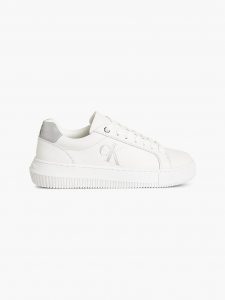 CALVIN KLEIN – Scarpe Donna in Pelle Bianco – Nero