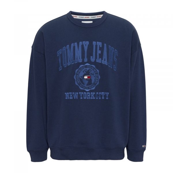 TOMMY HILFIGER – FELPA STILE COLLEGE Con LOGO RICAMATO