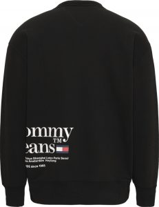 TOMMY HILFIGER – FELPA GIROCOLLO CON LOGO Nera