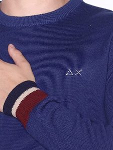 SUN68 – Maglia Uomo Round Cuffs Stripes