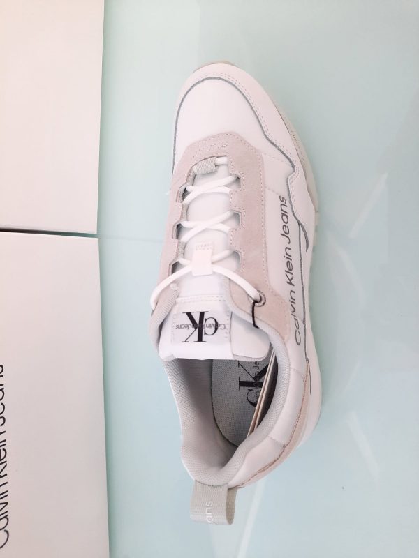 CALVIN KLEIN – Scarpe Uomo Toothy Runner Laceup Bianco