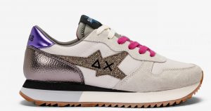 SUN68 – SCARPE Donna STARGIRL NYLON GLITTER BIANCO PANNA