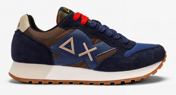 SUN68 – Scarpe UOMO JAKI BICOLOR MARRONE/NAVY BLU