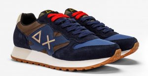 SUN68 – Scarpe UOMO JAKI BICOLOR MARRONE/NAVY BLU