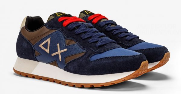 SUN68 – Scarpe UOMO JAKI BICOLOR MARRONE/NAVY BLU