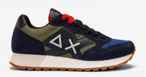 SUN68 – Scarpe UOMO JAKI BICOLOR DARK MILITARY/NAVY BLUE
